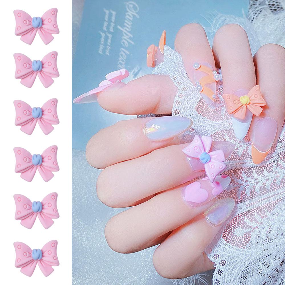 Phụ Kiện Trang Trí Móng Tay Hình Nơ Dễ Thương