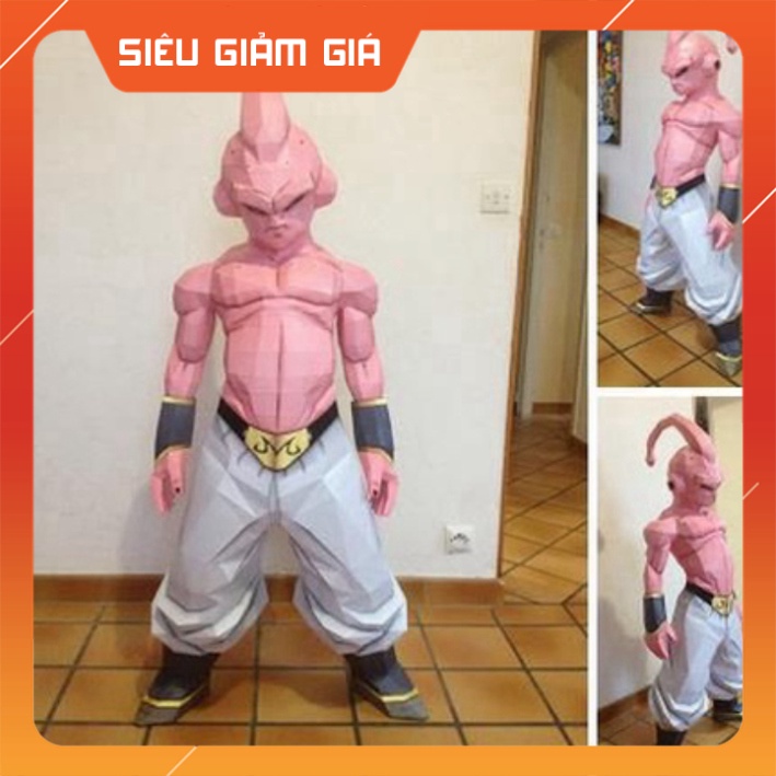 Bộ kit mô hình giấy 3d Kid buu ma bư gầy cỡ lớn Dragonball figures mô hình bảy viê