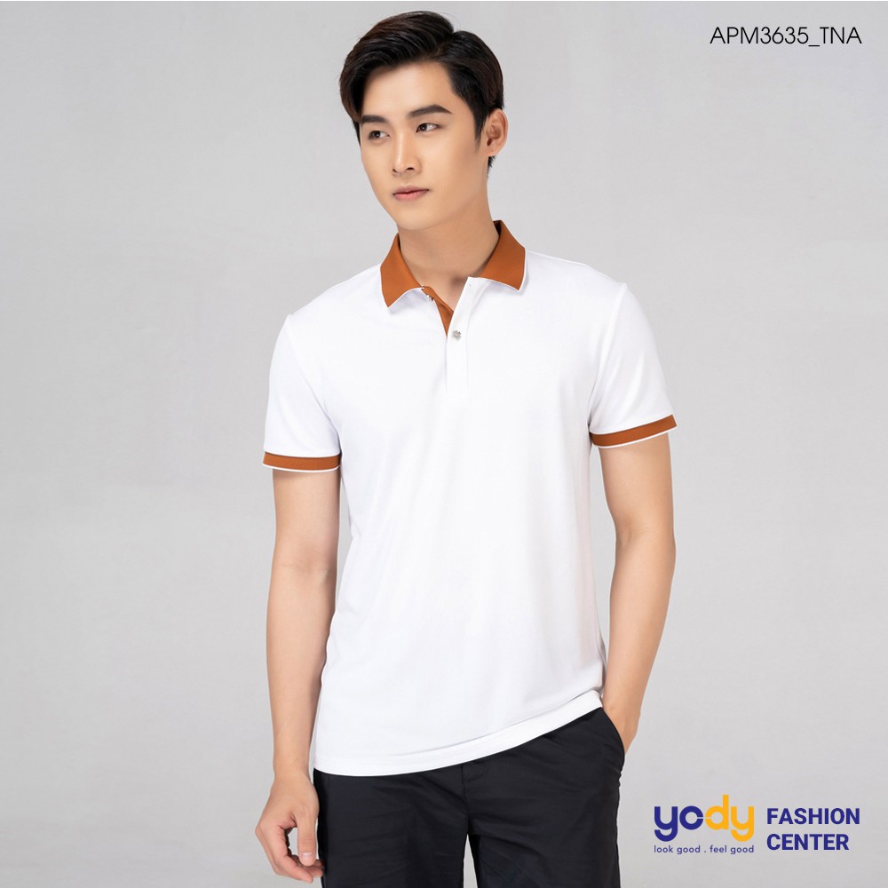 Áo thun nam YODY polo tay ngắn cổ bẻ sợi tự nhiên thoáng mát chuẩn form APM3635 | BigBuy360 - bigbuy360.vn