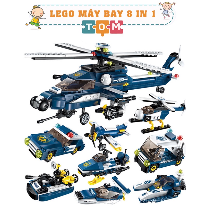Lego máy bay chiến đấu 8 in 1 – Bộ xếp hình lego máy bay đồ chơi cho bé