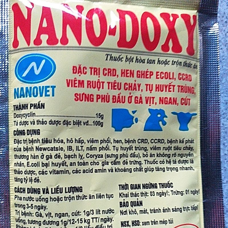 doxy. ho hen nano doxy cho gia súc gia cầm gà đá, chim cảnh, thú cưng, chó mèo lợn gà vịt ngan