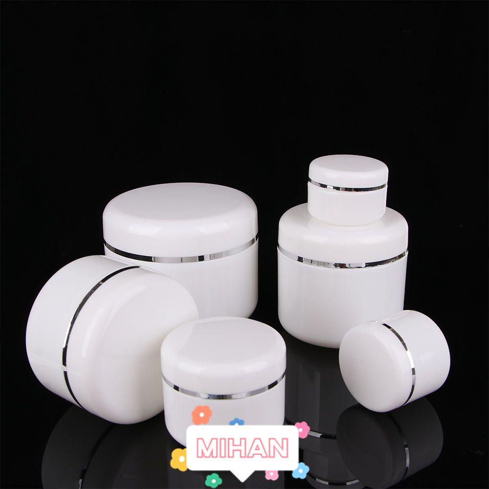 MIHAN1 20ml~250ml Plastic Cream Lotion Box Leak Proof Makeup Pot Jar Cosmetic Containers Cases Portable Travel Storage Refillable with Lids Empty Sample Jars Round Ointments Bottle