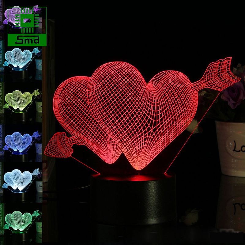 Đèn LED trang trí 3D để bàn