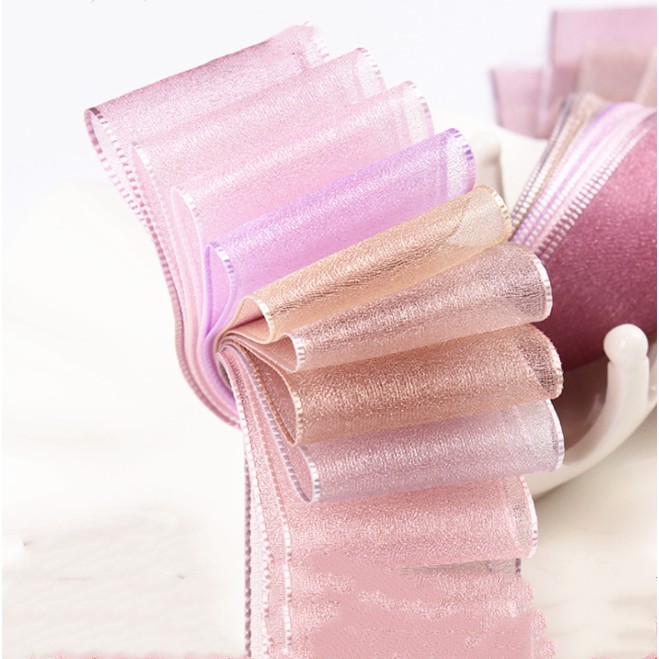 Cuộn dây ruy băng dài 20 Yard  16mm bắt mắt chuyên dụng cho trang trí