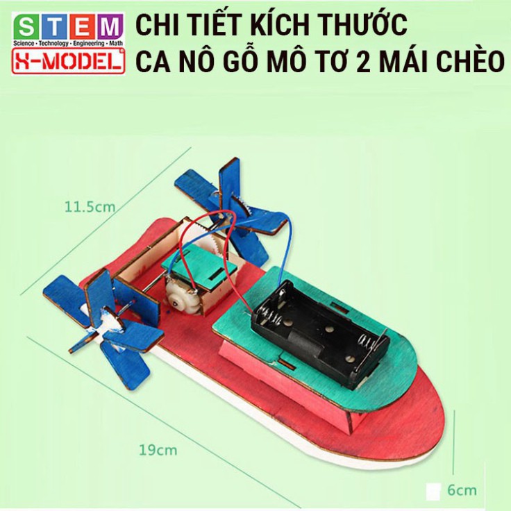 H67 Đồ chơi thông minh STEM Ca nô gỗ mô tơ mái chèo X-MODEL ST68 đi được trên nước cho bé, Đồ chơi trẻ thơ 4 K01