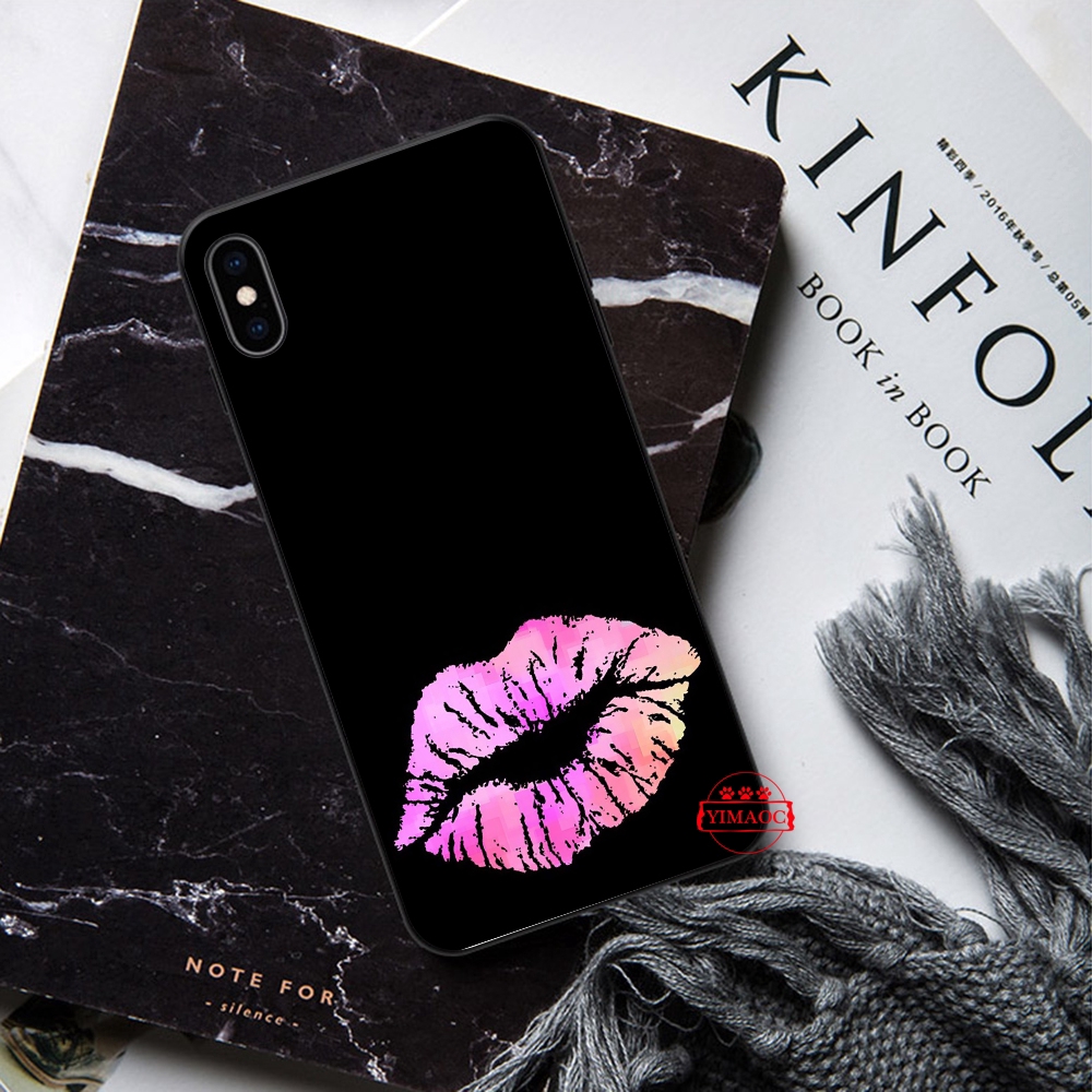 iPhone XS Max XR X 11 Pro 7 8 6 6S Plus Kiss With Lips Remarkable Soft Case