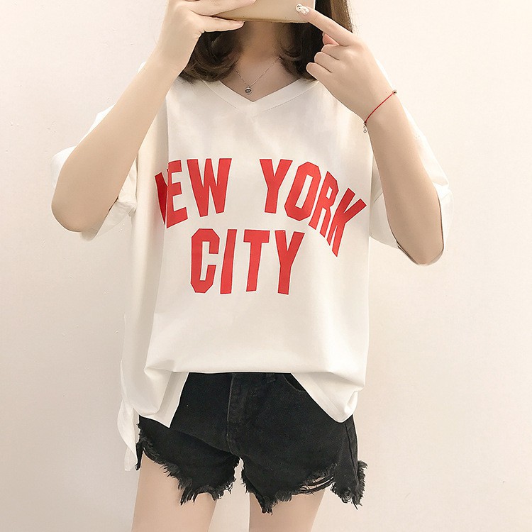 [Hàng Có Sẵn] [Free size] Áo New York City Trắng Siêu Hot 