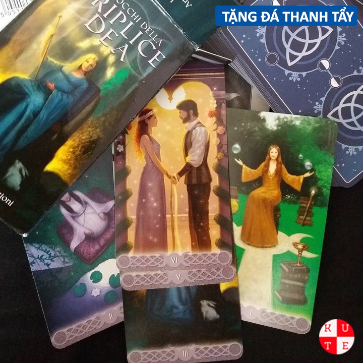 Bộ Bài Tarot Triple Goddess 78 Lá Bài Tặng File Tiếng Anh Và Đá Thanh Tẩy B9