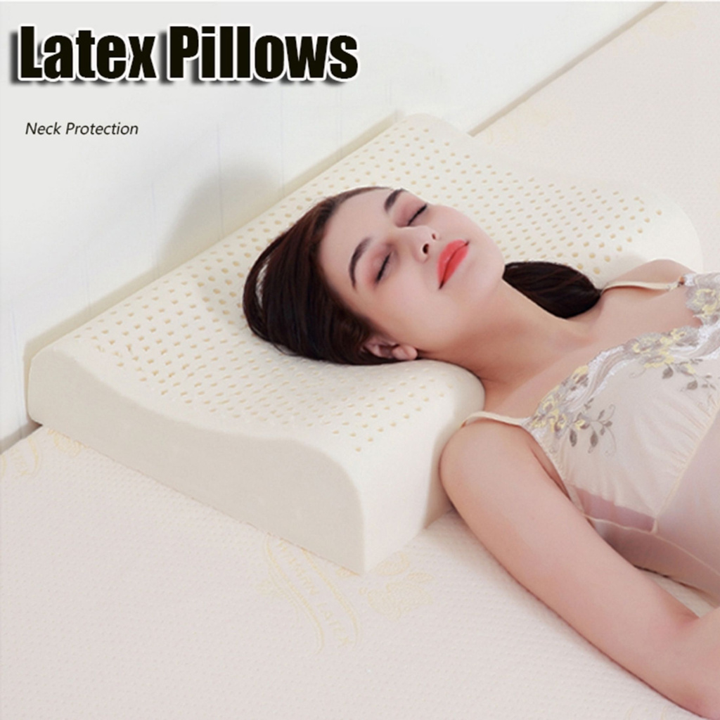 Trẻ Em Người Lớn Latex Thư Giãn Cổ Tử Cung Phục Hồi Chậm Gối Cao Su Chăm Sóc Sức Khỏe Ngủ Gối Bảo Vệ Cổ Dệt Vải Gia-168