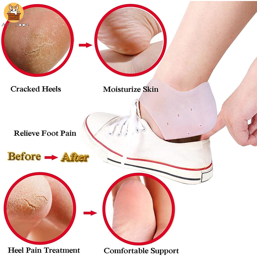 Miếng Silicone Lót Gót Chân Chống Nứt Nẻ Có Thể Tái Sử Dụng