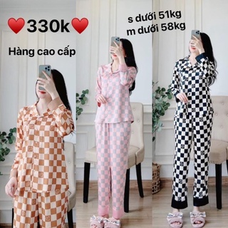 Bán sỉ Bộ pijama lụa vic hoạ tiết cho nữ