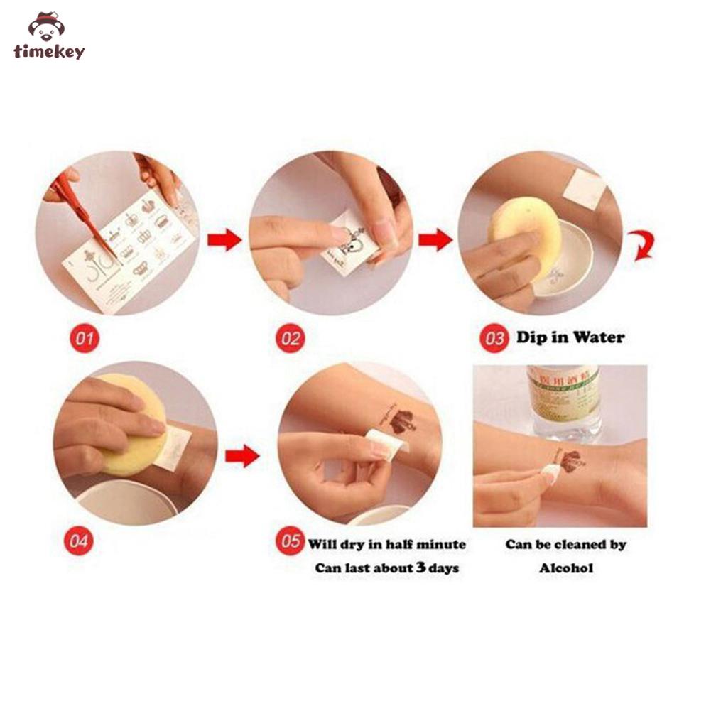 Hình xăm dán tạm thời chống nước hình con hổ 21x14.8CM