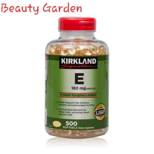 Vitamin E 400 IU 500 Viên Kirkland Của Mỹ 🍀Đẹp Da, Làm Chậm Lão Hóa [Chính Hãng]