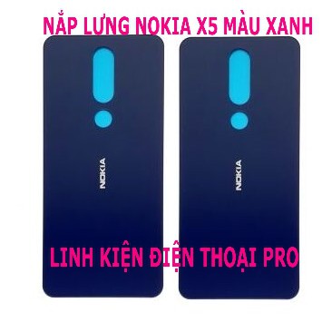 NẮP LƯNG NOKIA 5.1 PLUS MÀU XANH