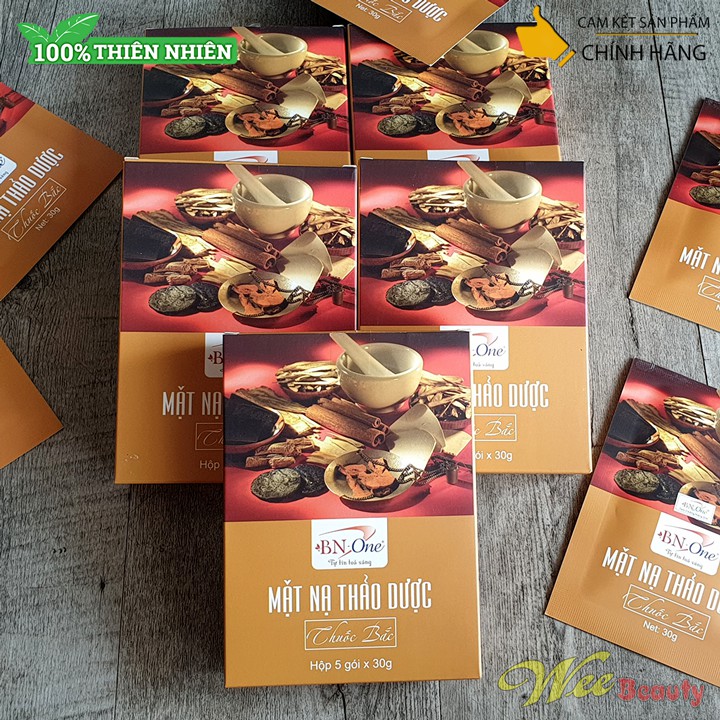 [Hộp 05 gói] Mặt Nạ Thảo Dược Thuốc Bắc BN-ONE [Gói 30g] [Sử dụng 3-4 lần/gói]