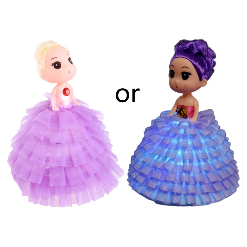 Búp Bê Công Chúa Phát Sáng WMMB 7inch Dễ Thương Trang Trí Nhà Búp Bê