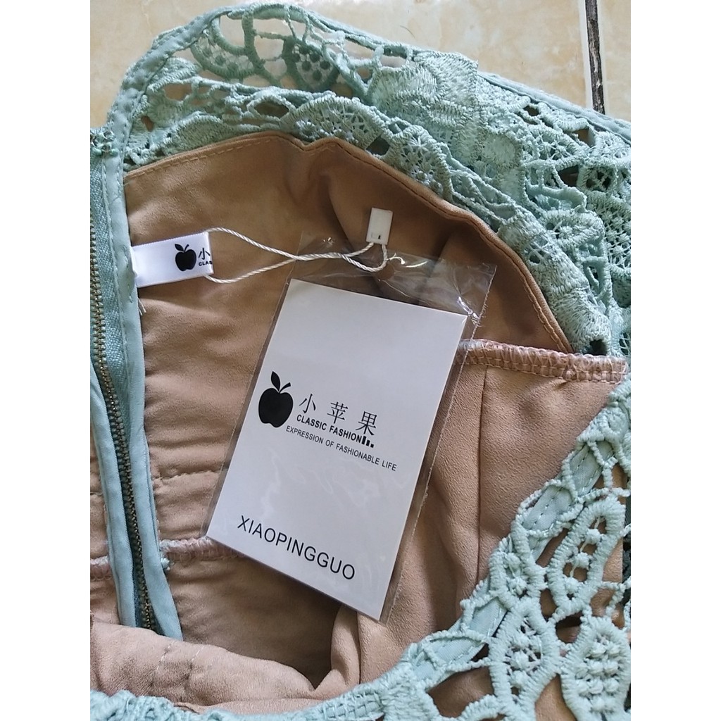 Đầm ren xanh QCCC, size S