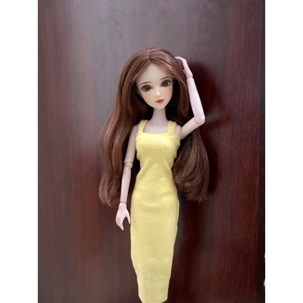 Đầm vàng ôm body size blythe,xinyi,barbie