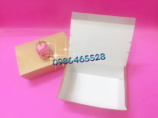 100c Hộp Cơm bằng Giấy Kraft Trắng