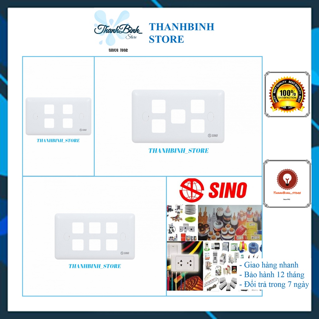 MẶT ĐIỆN 4/ 5/ 6 CÔNG TẮC- 4 LỖ/ 5 LỖ/ 6 LỖ- SINO S19