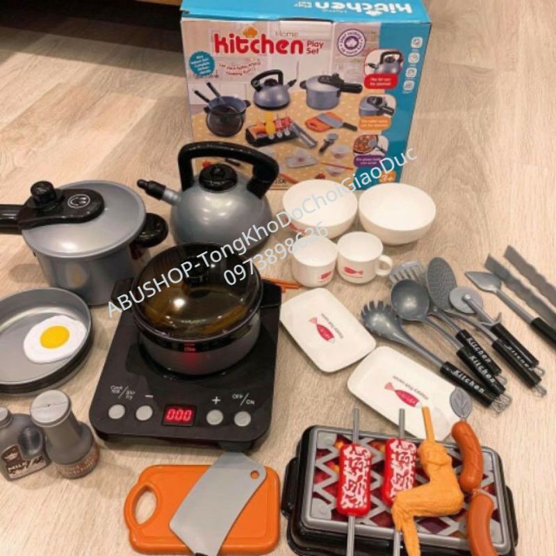 Đồ Chơi Nấu Ăn ❤️Bộ Nấu Ăn Loại To Cao Cấp Mô Phỏng Thật, Home Kitchen Play Set, Đem Đến Trải Nghiệm Hoàn Hảo Cho Bé