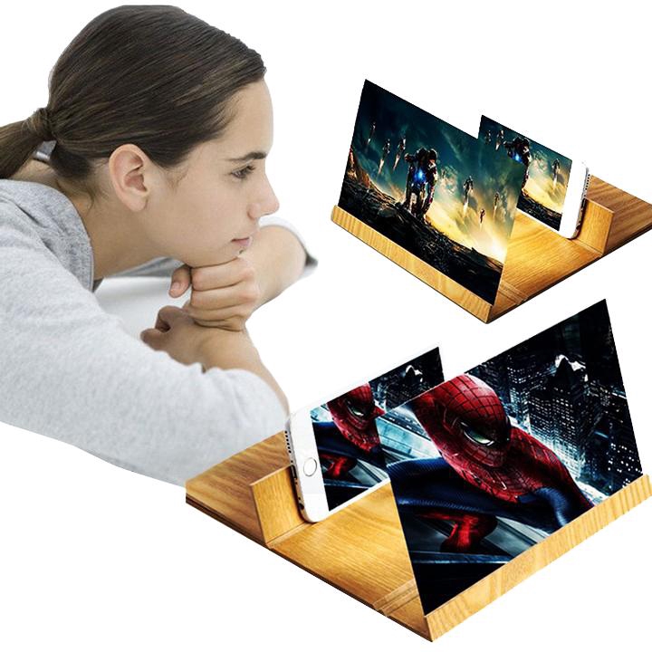 Kính phóng đại 3D màn hình điện thoại Cỡ lớn 12inch, Xem 3D tại nhà