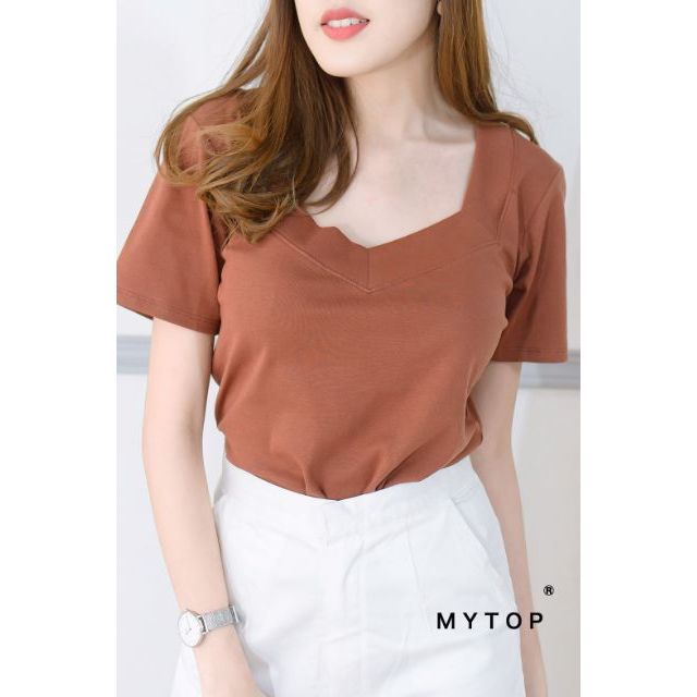 [Giao hàng rất nhanh] Áo thun cổ năm cánh Cotton G168