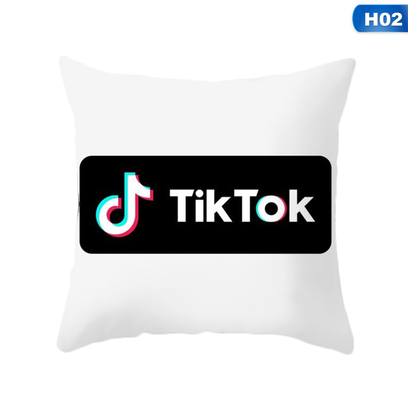 Vỏ Gối Vuông In Hình Tik-tok Độc Đáo Trang Trí Văn Phòng