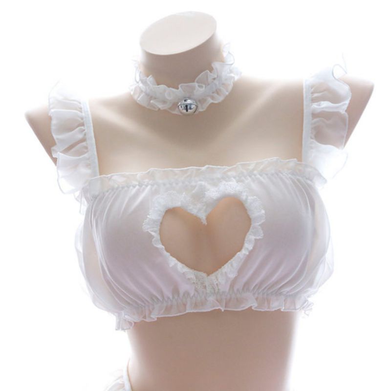 Cosplay mèo voan lụa cao cấp sexy - bộ đồ lót nội y hello kitty mềm mại | BigBuy360 - bigbuy360.vn