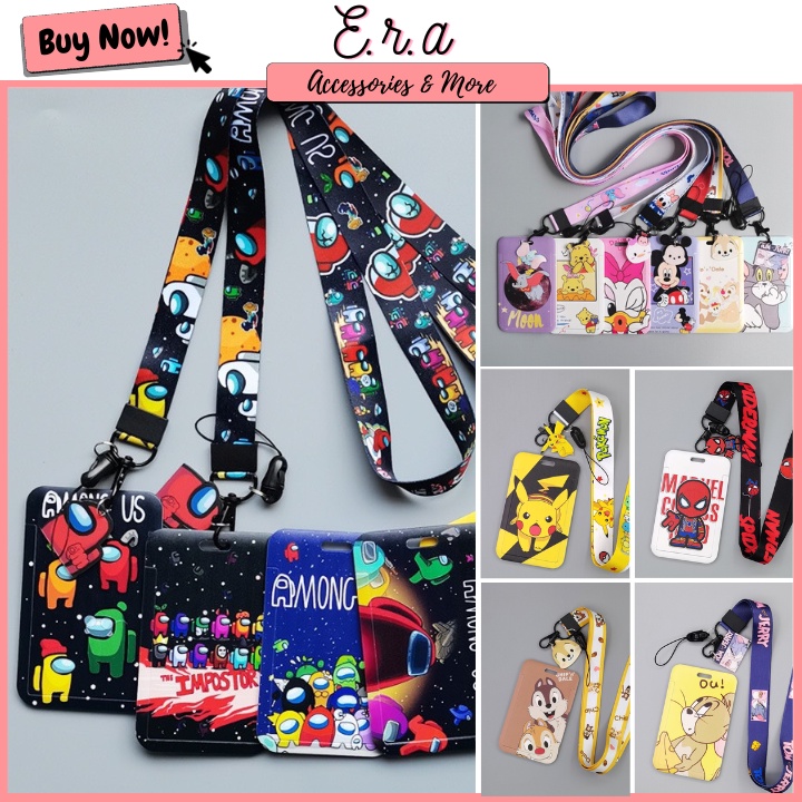 Dây Đeo Thẻ Kèm Bảng Tên Cao Cấp ERASHOP - Dây Lụa Siêu Bền, Dành Cho Sinh Viên, Học Sinh, Nhân Viên Văn Phòng