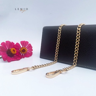 Dây xích đeo túi xách ngắn màu vàng dày dặn Lenio K1