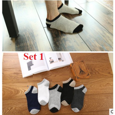 5 Combo 5 đôi tất nam cổ trung