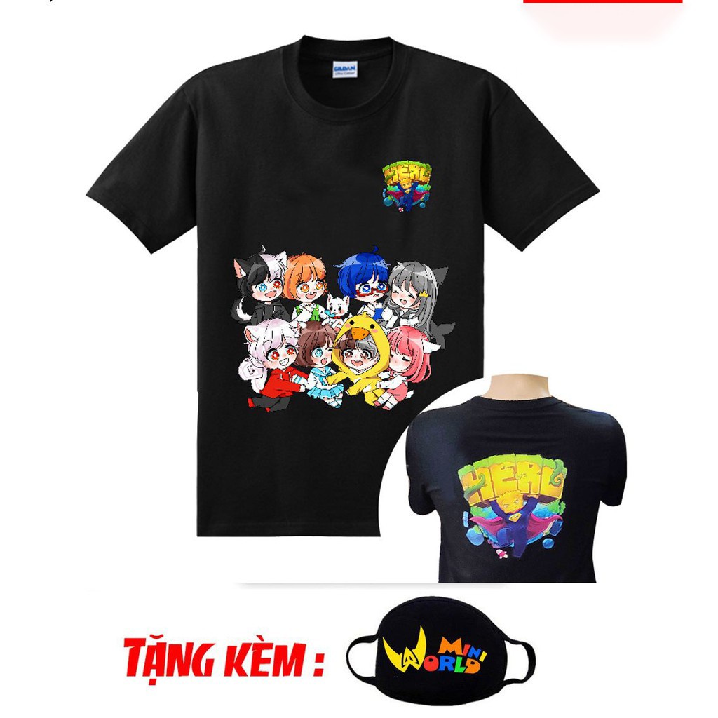 Áo thun Hero Team V3, áo phông Mini World thun cotton mẫu mới đẹp tặng kèm bịt mặt giá rẻ