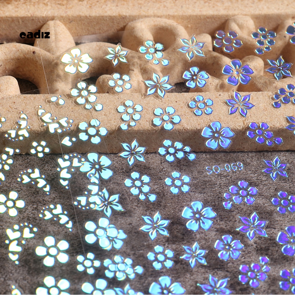 Nhãn Dán Trang Trí Móng Tay Hình Bông Hoa 3D DIY