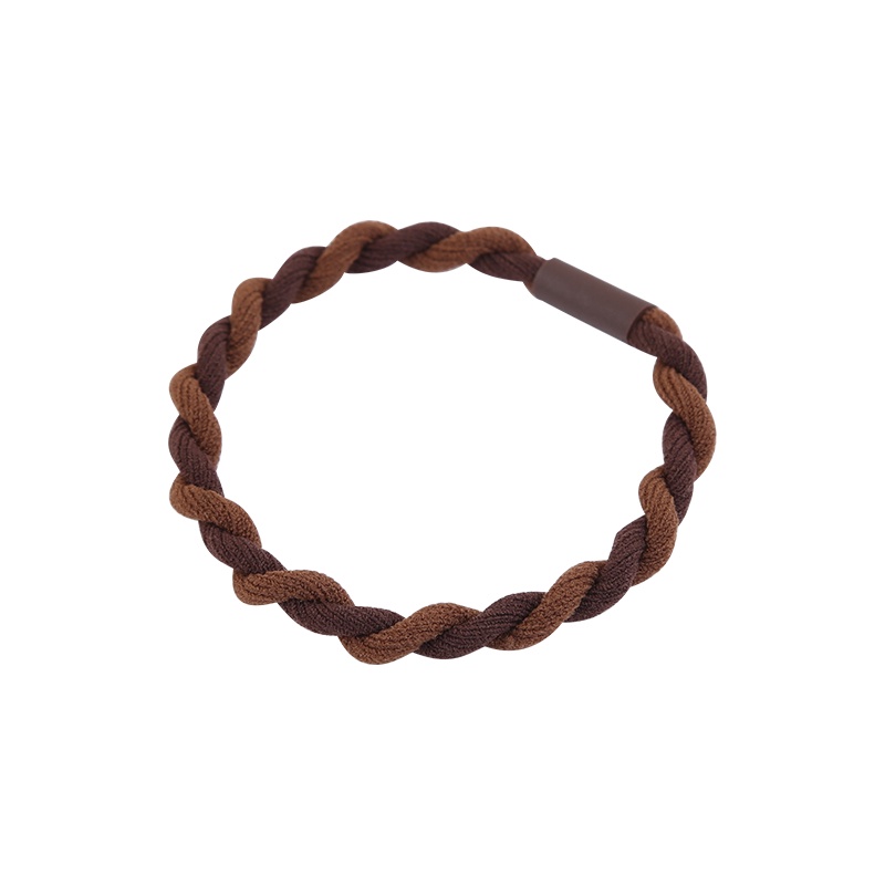 Set 10 Dây Buộc Tóc Cao Su Màu Cà Phê Sữa Phong Cách Hàn Quốc Mới Cho Nữ