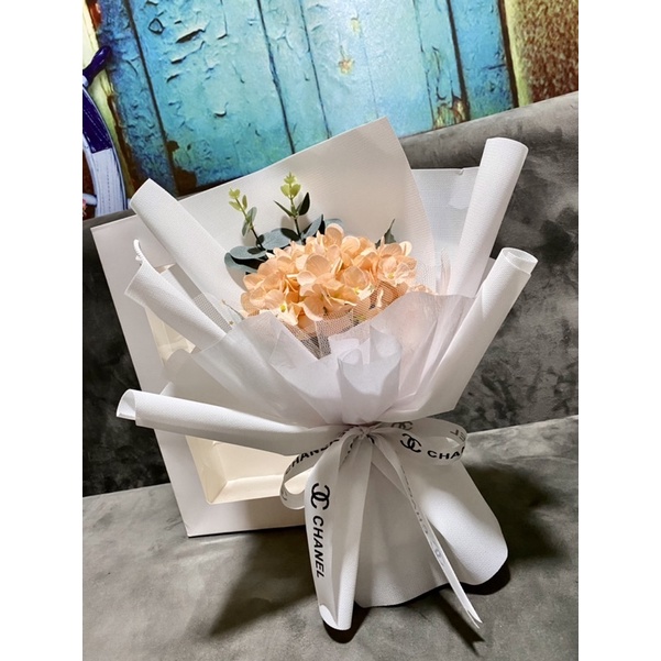 Set hoa Cẩm Tú Cầu gồm : Hoa + Túi + Thiệp