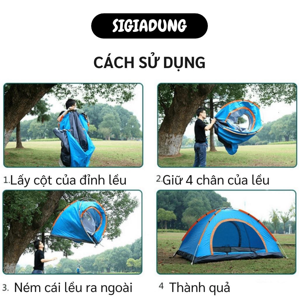 [SGD] Lều Cắm Trại - Lều Du Lịch Tự Bung 2-3 Người Chống Tia UV, Dễ Dàng Đem Theo 10442