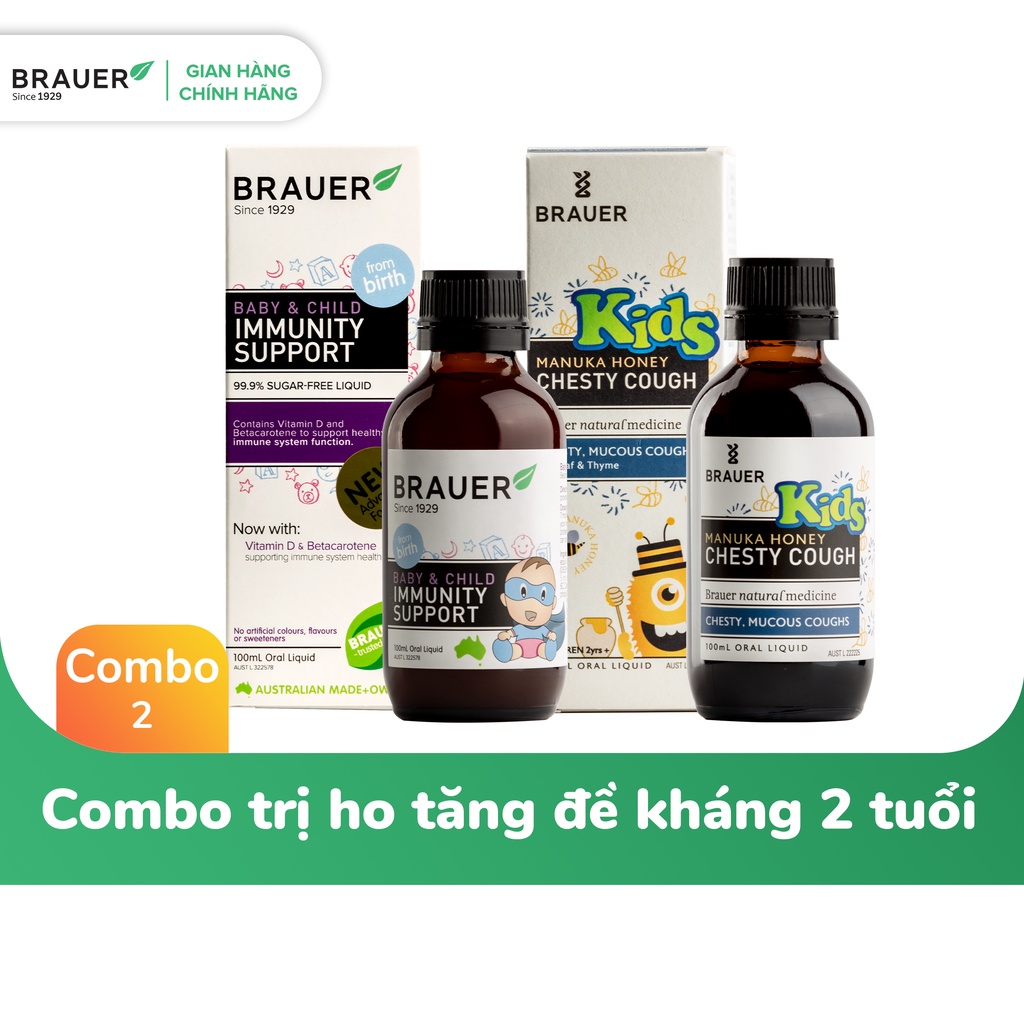 Combo Brauer Giảm Ho & Tăng Đề Kháng cho trẻ 2 tuổi