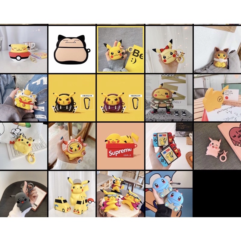 Case Airpod 1/2/Pro hoạt hình pokémon
