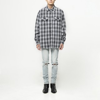 Áo sơ mi Flannel caro cao cấp | Flannel Shirt Black/White