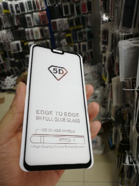 Cường lực 5D Huawei Y9 2019 Full màn Full keo tặng keo chống hở mép ( Đen )