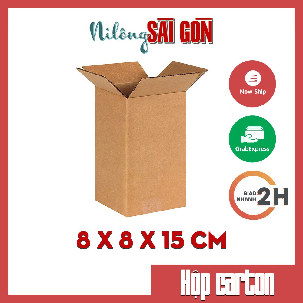 [GIÁ SỈ] Combo 50 hộp carton size 8x8x15 cm để đóng gói hàng