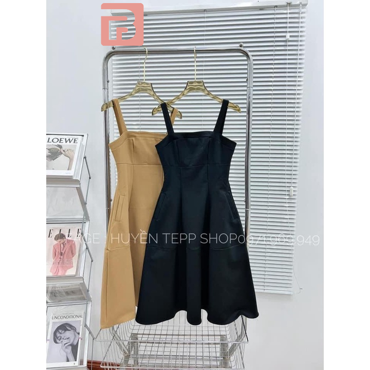 Váy 2 dây cúp ngực dáng xoè basic QA080