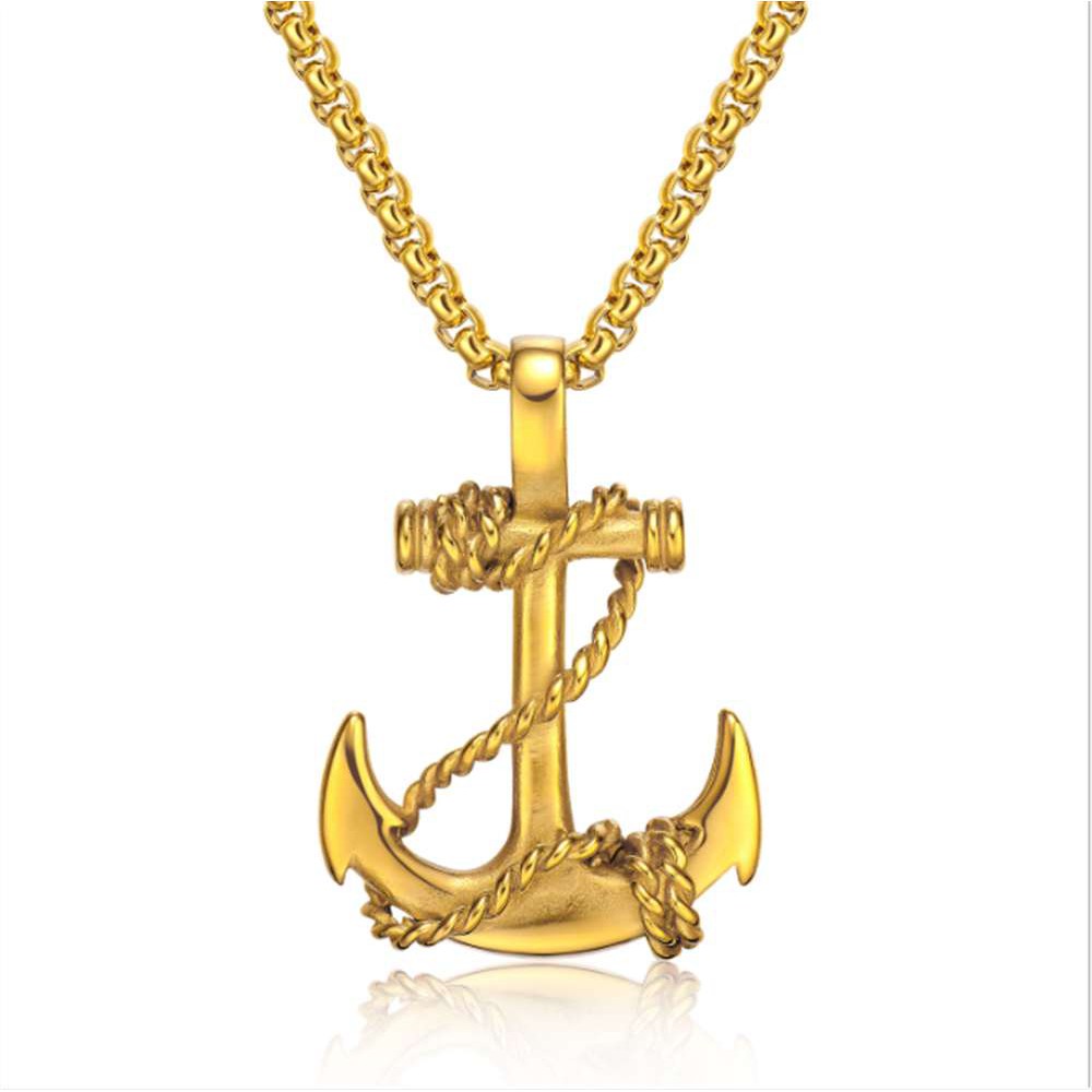 Vòng cổ Thép Titan Mặt Hình Mỏ Neo xc013