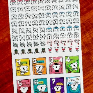 sticker gấu đáng iu