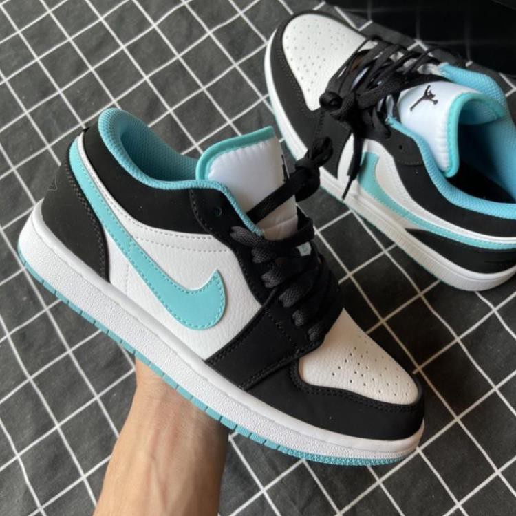 Giày Jordan Cổ thấp Nam Nữ, Giày JD Jordan 1 low Xanh Ngọc Thời Trang Full Box Bill