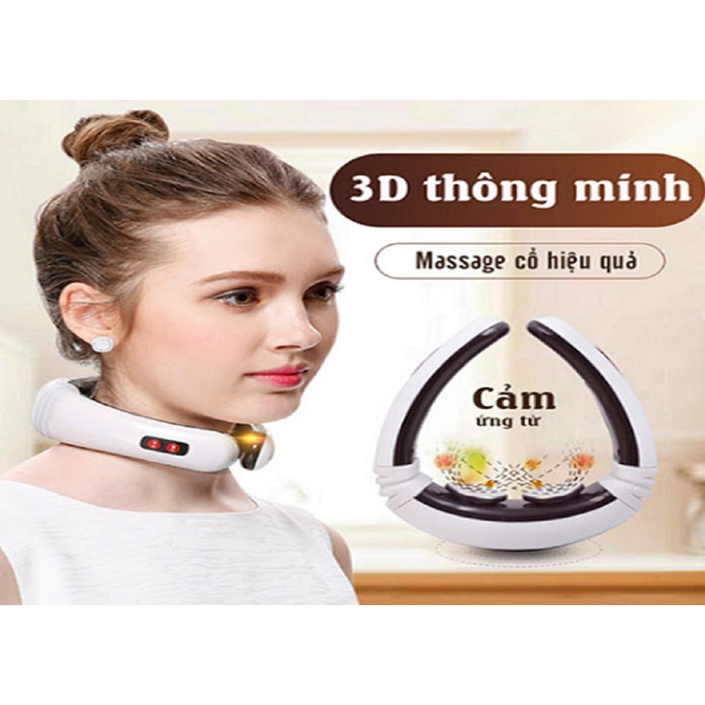 Máy Massage vai cổ gáy chữ C, giảm đau hiệu quả tặng 2 miếng dán trị liệu.