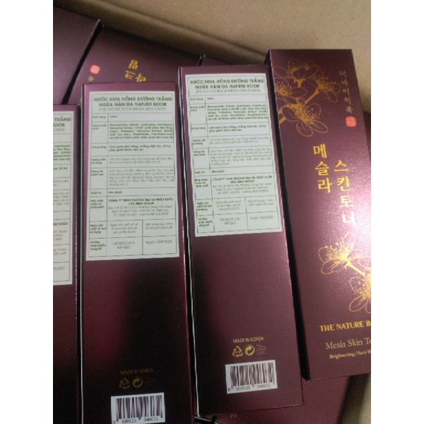 Nước hoa hồng dưỡng trắng ngừa nám da nature book-120ml