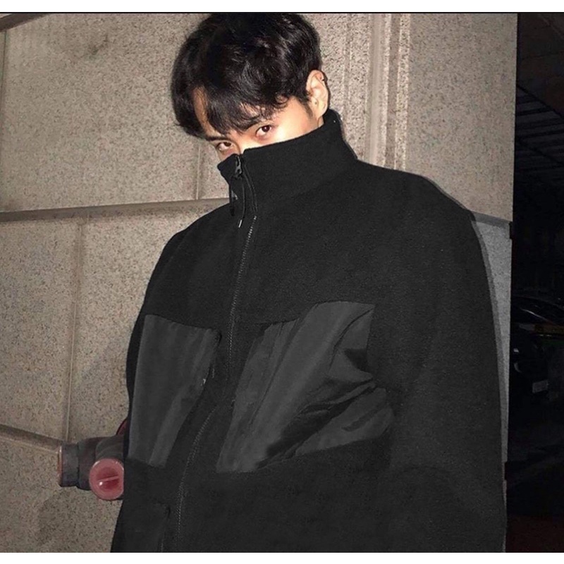 Áo Nỉ Cổ Lọ Túi  Nữ [FREESHIP] 🌸 Sweater khóa zip oversize tay bồng dáng rộng màu Đen Ulzzang HOT 🌸 | BigBuy360 - bigbuy360.vn