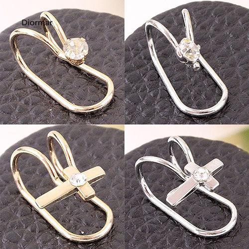 Khuyên kẹp vành tai đính đá hình trăng sao xinh xắn dành cho nữ